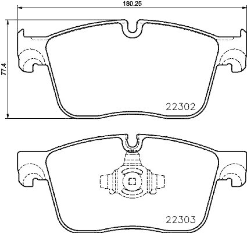 HELLA 8DB 355 024-661 Bremsbelagsatz, Scheibenbremsbelag f&uuml;r JAGUAR