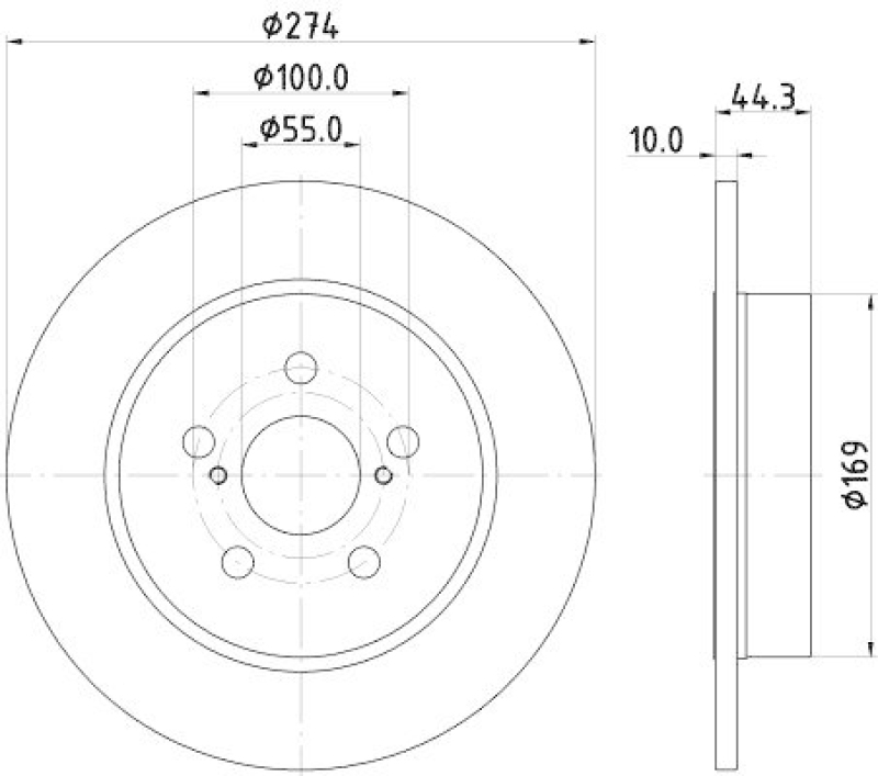 HELLA 8DD 355 134-411 Bremsscheibe