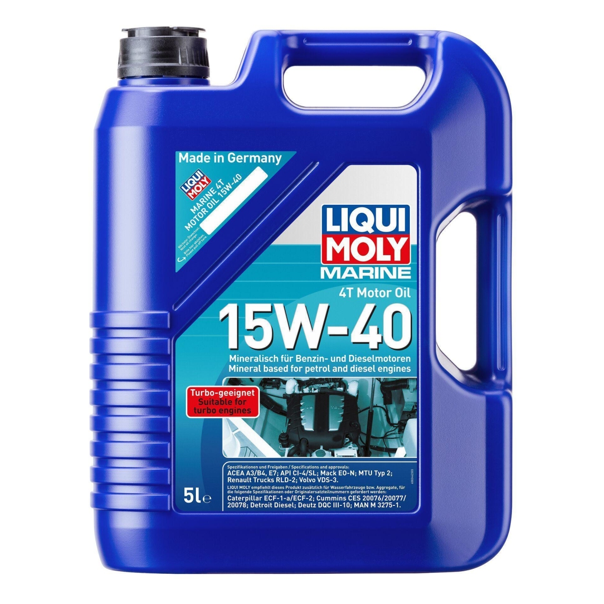 LIQUI MOLY 25016 Motoröl Marine 4T 15W-40 Kanister 5 L