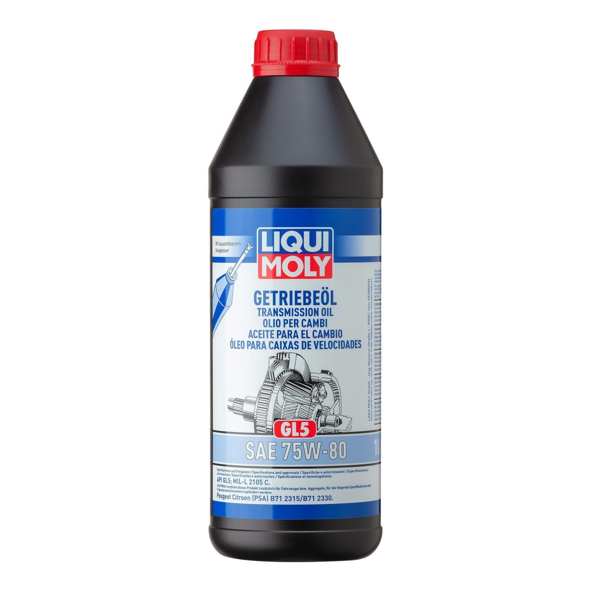 LIQUI MOLY 3658 Achsgetriebeöl (GL5) 75W-80 Dose 1 L
