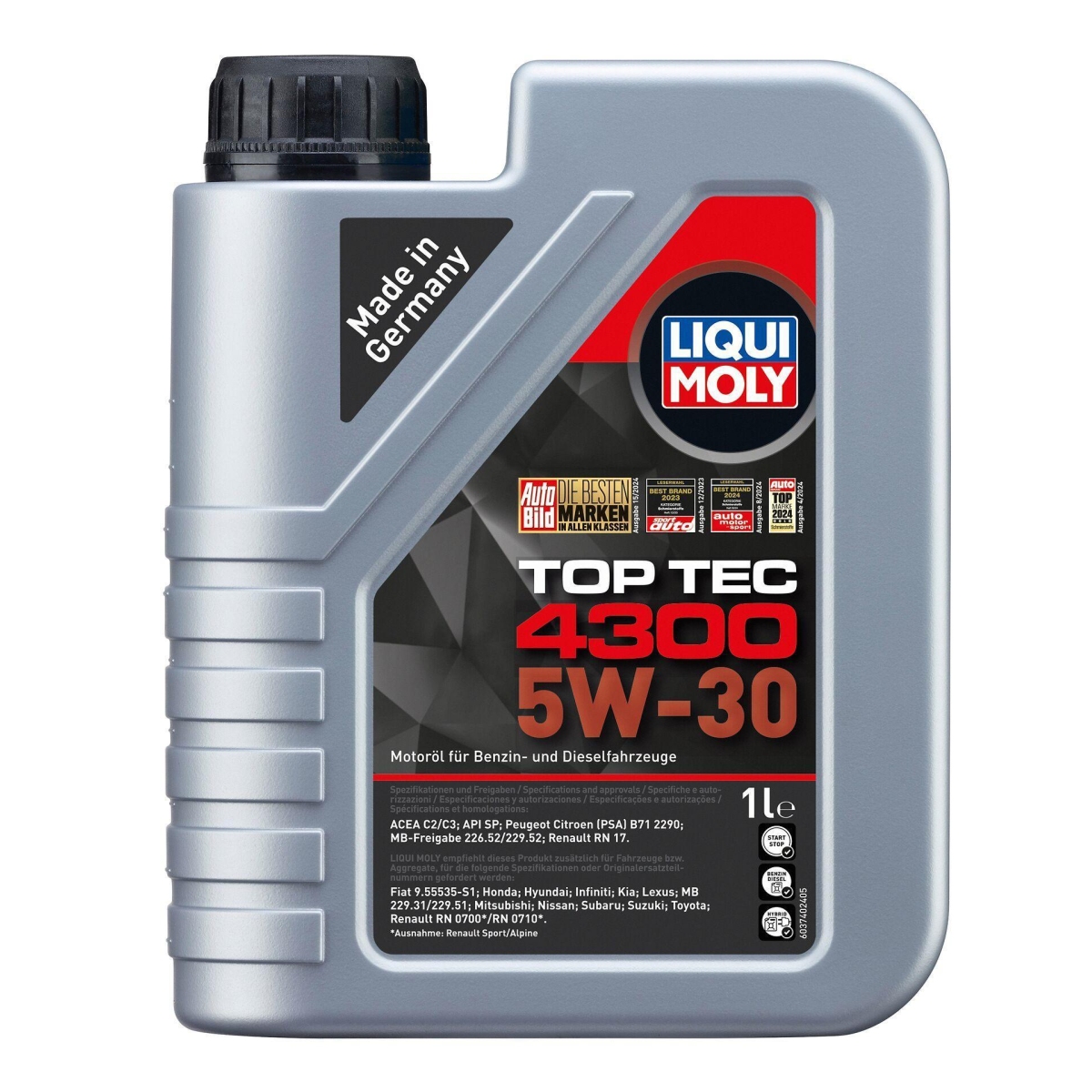 LIQUI MOLY 3740 Motoröl Top Tec 4300 5W-30 Kanister 1 L