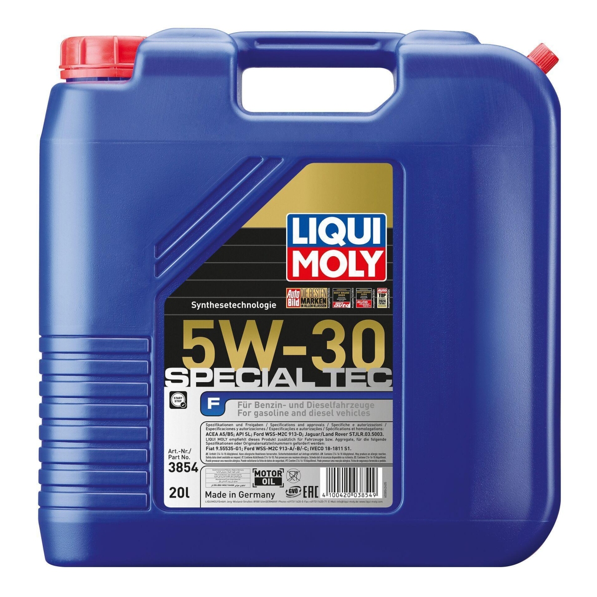 LIQUI MOLY 3854 Motoröl Special Tec F 5W-30 Kanister 20 L