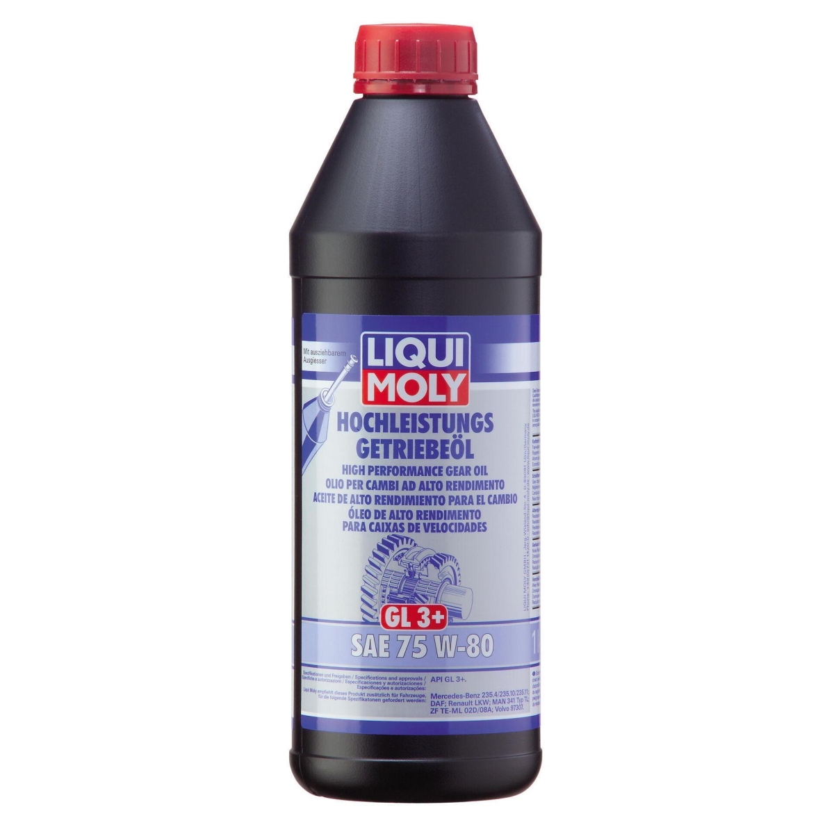 LIQUI MOLY 4427 Achsgetriebeöl Hochleistungs (GL3+) SAE 75W-80 Dose 1 L