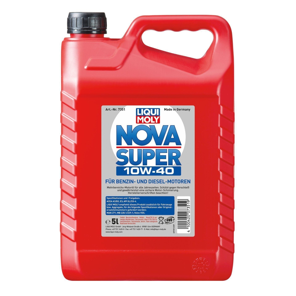 LIQUI MOLY 7351 Motoröl Nova Super 10W-40 Kanister 5 L