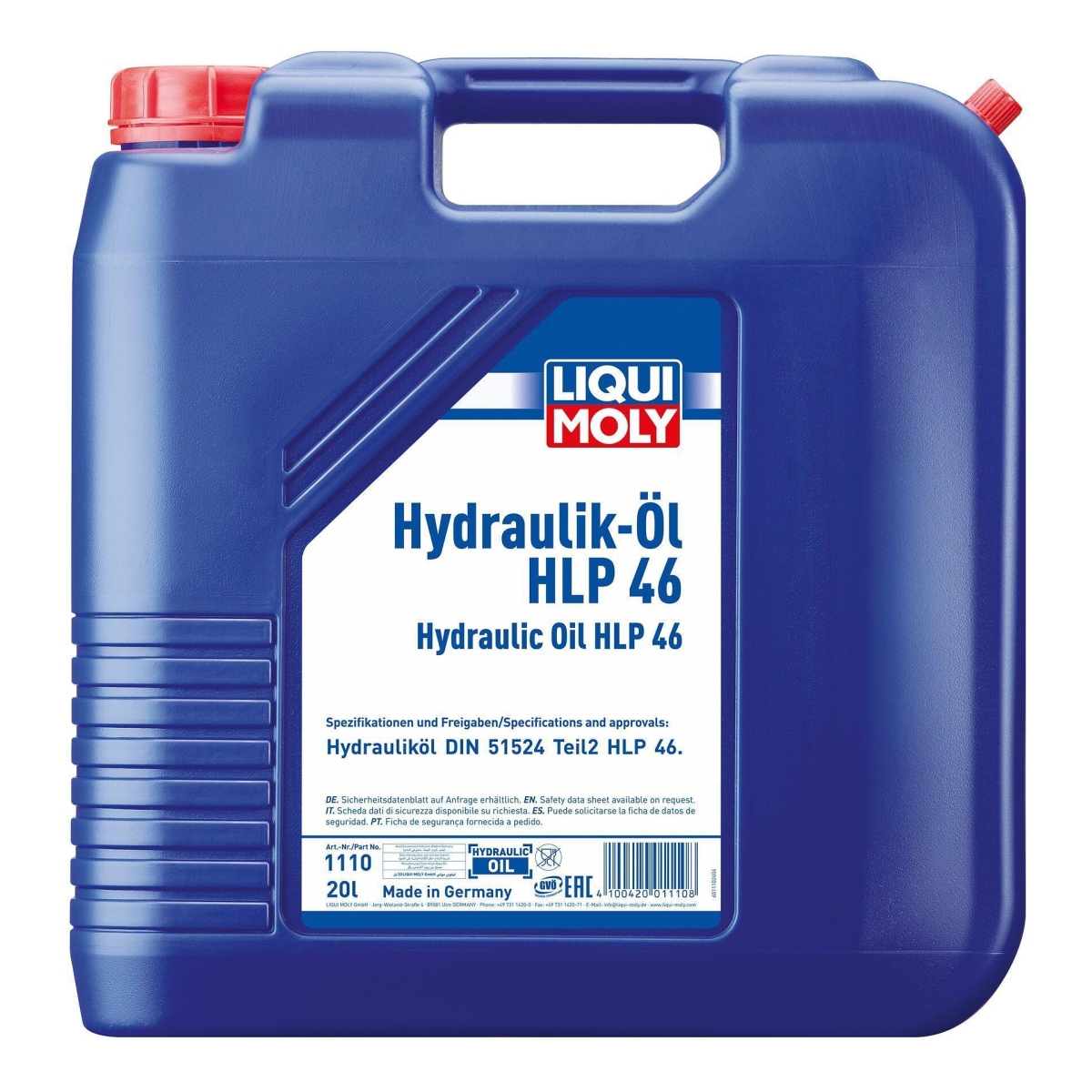LIQUI MOLY 1110 Hydrauliköl HLP 46 Kanister 20L