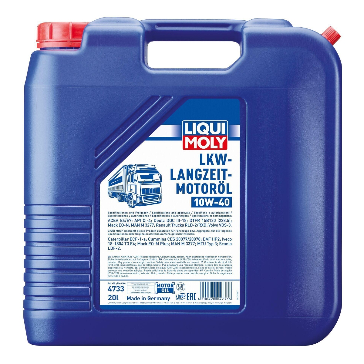 LIQUI MOLY 4733 Motoröl LKW-Langzeit-Motoröl 10W-40 Kanister 20L