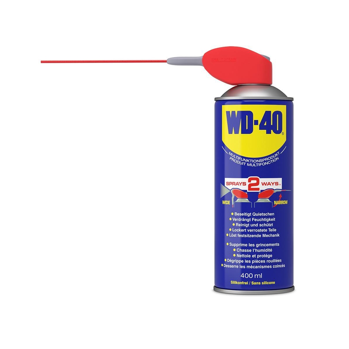 6x WD-40 49425 Multifunktionsprodukt Smart Straw 400 ml (2400 ml)