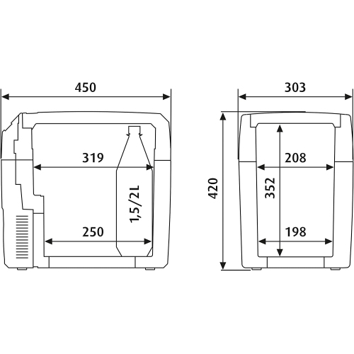 B-WARE DOMETIC 9600000463 TropiCool TC 21FL elektrische Kühlbox 20L 12/24/230V