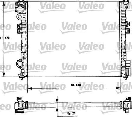 VALEO 731166 Motorkühler 670x470mm