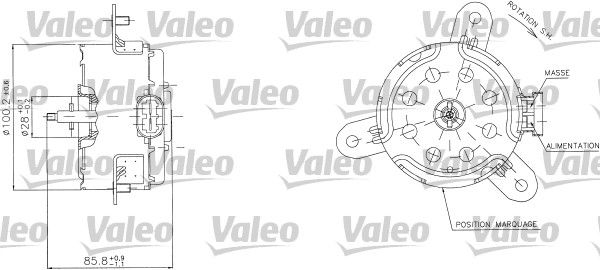 VALEO 698408 Elektromotor K&uuml;hlerl&uuml;fter