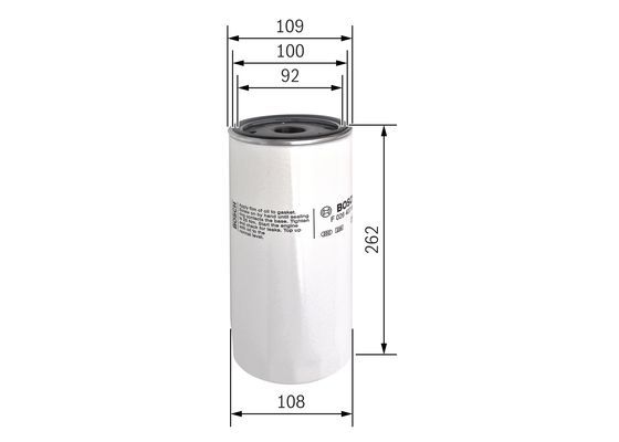 BOSCH F 026 407 043 Ölfilter P7043 Ø 1079mm Höhe 2609mm