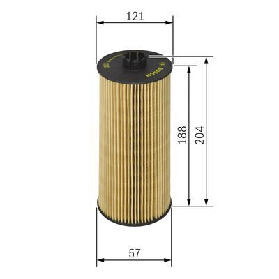 BOSCH F 026 407 051 &Ouml;lfilter P7051 &Oslash; 1205mm H&ouml;he 2055mm