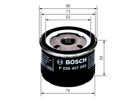 BOSCH F 026 407 055 &Ouml;lfilter P7055 &Oslash; 76mm H&ouml;he 59mm