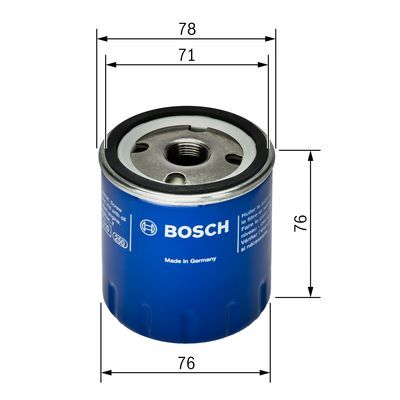 BOSCH F 026 407 078 Ölfilter P7078 Ø 76mm Höhe 749mm