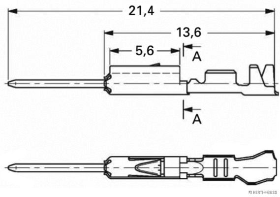 HERTH+BUSS 50251479 Crimpverbinder AMP Tyco MQS, 0,2 - 0,5 mm&sup2;