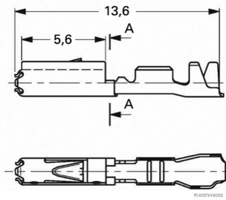 HERTH+BUSS 50251475 Crimpverbinder AMP Tyco MQS, 0,2 - 0,5 mm&sup2;