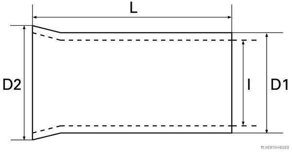 HERTH+BUSS 50251715 Quetschverbinder Kabelendh&uuml;lse, 1,5 mm&sup2;, DIN 46228