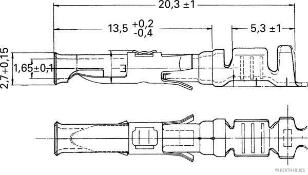 HERTH+BUSS 50251830 Crimpverbinder Lear RSA 2, 1,5 - 2,6 mm&sup2;