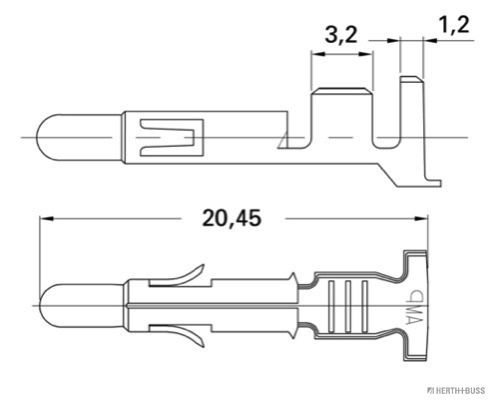 HERTH+BUSS 50251835 Crimpverbinder AMP Tyco Mate-N-Lok, 1,5 - 2,5 mm²