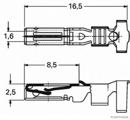 HERTH+BUSS 50253327 Crimpverbinder AMP Tyco 1,5 mm, 0,75 - 1,5 mm²