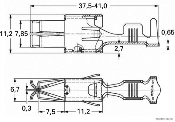 HERTH+BUSS 50253325 Crimpverbinder AMP Tyco MPT, 9,5 mm, 6 - 10 mm&sup2;