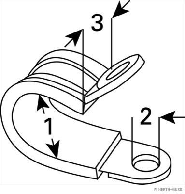 HERTH+BUSS 50265815 Klemmschelle M6, für Leitungs-Ø 12 mm