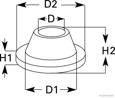 HERTH+BUSS 50280308 Dicht-/Schutzstopfen 8 mm, 12 - 20 mm