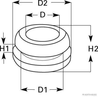 HERTH+BUSS 50280314 Dicht-/Schutzstopfen 14 mm, 18 - 25 mm
