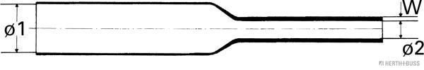 HERTH+BUSS 51273209 W&auml;rmeschrumpfschlauch 12/4 mm, 3 : 1, mit Innenkleber, 5m