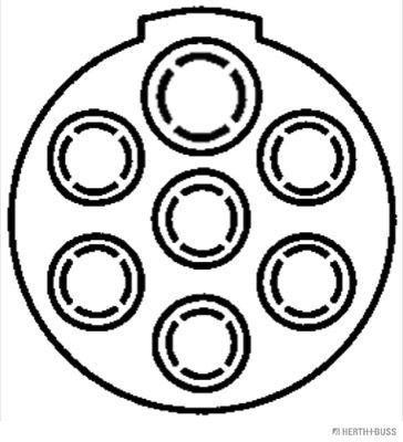 HERTH+BUSS 51305298 Steckdose 7-polig, 24 V