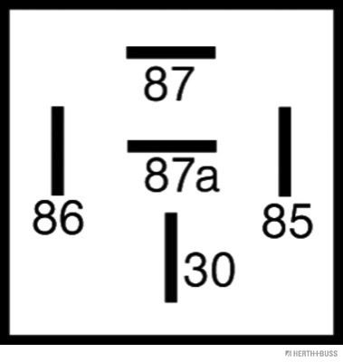 HERTH+BUSS 75613197 Relais, Arbeitsstrom 12 V, 30 - 40 A, 5 pins