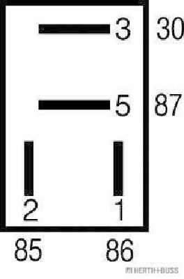 HERTH+BUSS 75614602 Multifunktionsrelais 12 V, 30 A, 4 pins, Widerstand