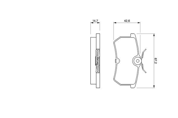 BOSCH 0 986 424 472 Bremsbelagsatz Scheibenbremse