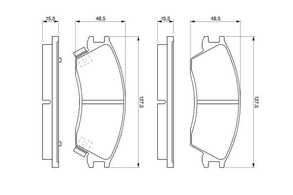 BOSCH 0 986 461 127 Bremsbelagsatz Scheibenbremse