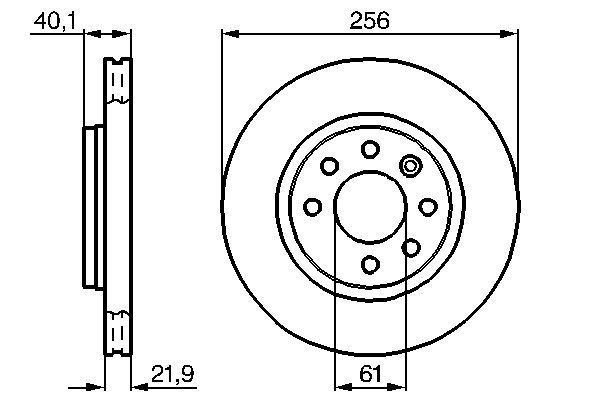 BOSCH 0 986 478 431 Bremsscheiben &Oslash; 256mm f&uuml;r Vorderachse