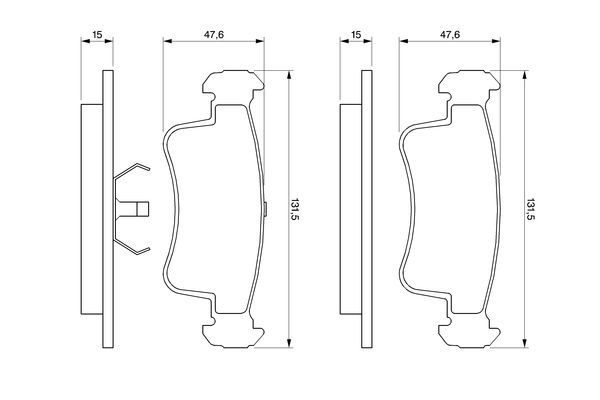 BOSCH 0 986 493 360 Bremsbelagsatz Scheibenbremse