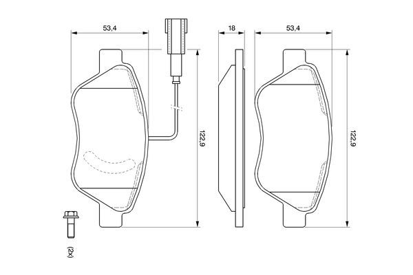 BOSCH 0 986 494 070 Bremsbelagsatz Scheibenbremse