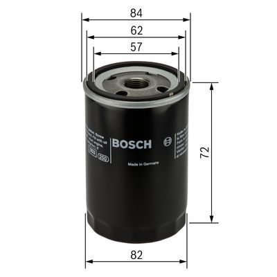 BOSCH 0 451 103 316 &Ouml;lfilter P3316 &Oslash; 82mm H&ouml;he 72mm