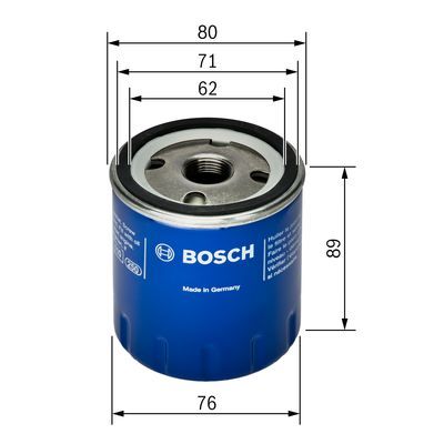 BOSCH 0 451 103 355 &Ouml;lfilter P3355 &Oslash; 76mm H&ouml;he 89mm