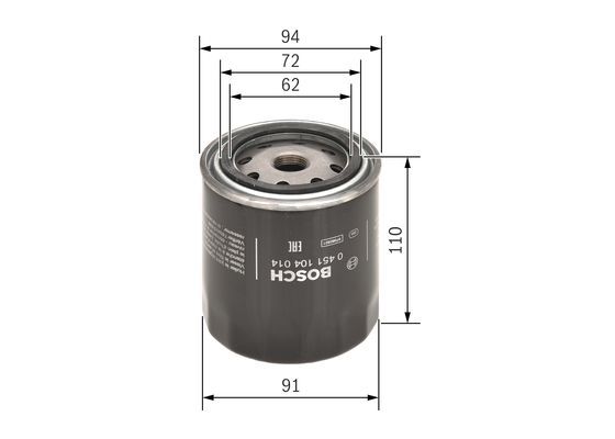 BOSCH 0 451 104 014 &Ouml;lfilter P4014 &Oslash; 91mm H&ouml;he 110mm