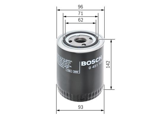 BOSCH 0 451 104 066 Ölfilter P4066 Ø 93mm Höhe 142mm