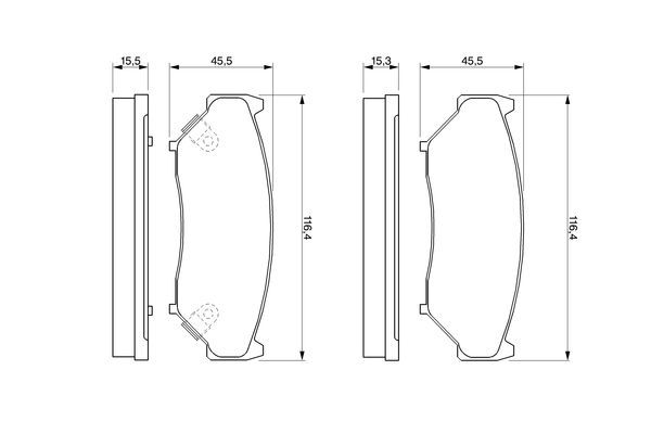 BOSCH 0 986 424 251 Bremsbelagsatz Scheibenbremse