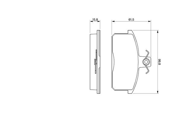 BOSCH 0 986 424 274 Bremsbelagsatz Scheibenbremse