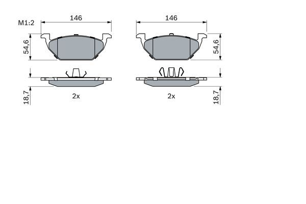BOSCH 0 986 424 364 Bremsbelagsatz Scheibenbremse
