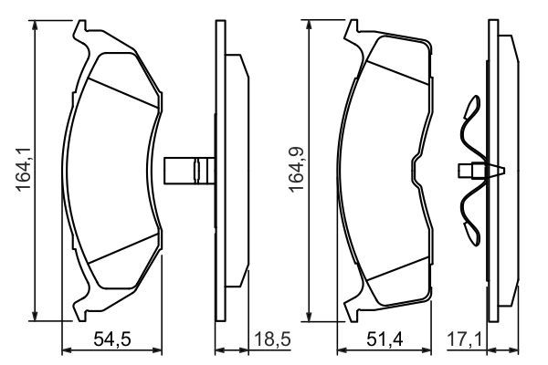 BOSCH 0 986 424 363 Bremsbelagsatz Scheibenbremse