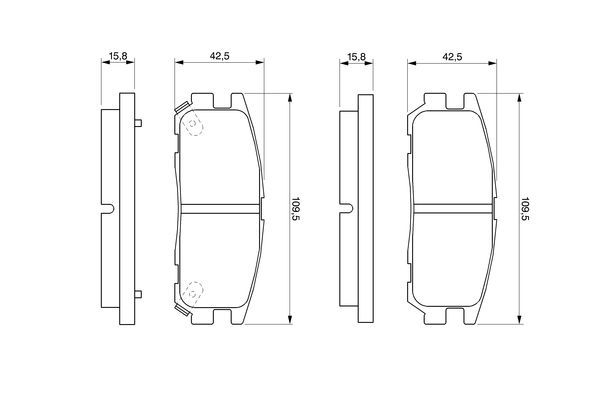 BOSCH 0 986 424 367 Bremsbelagsatz Scheibenbremse