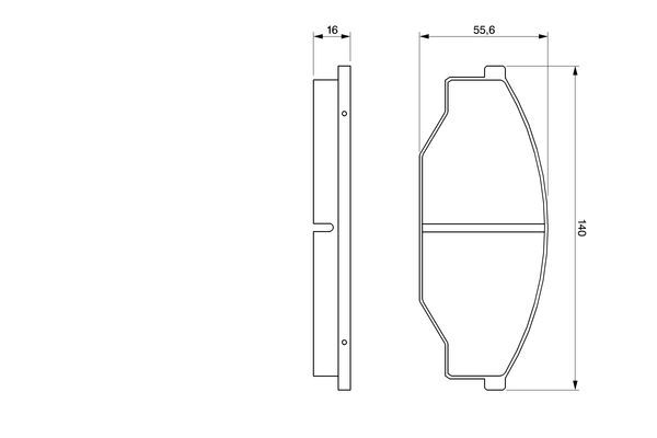 BOSCH 0 986 424 382 Bremsbelagsatz Scheibenbremse