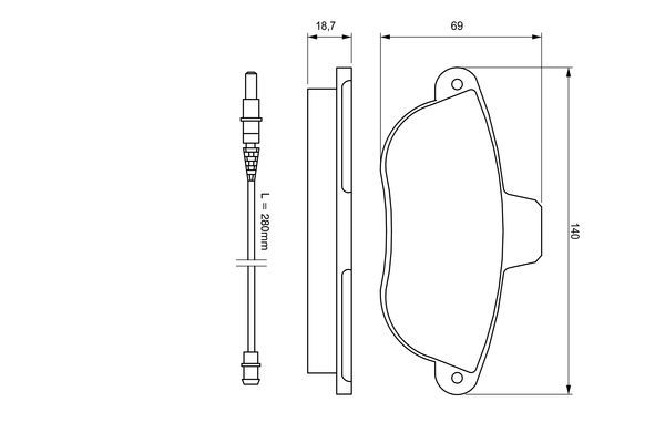 BOSCH 0 986 424 415 Bremsbelagsatz Scheibenbremse
