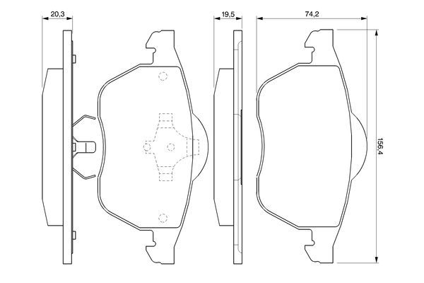 BOSCH 0 986 424 460 Bremsbelagsatz Scheibenbremse