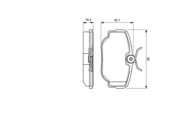 BOSCH 0 986 424 564 Bremsbelagsatz Scheibenbremse